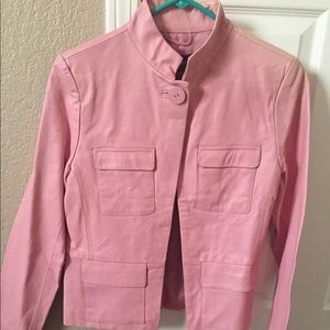 New pink leather jacket